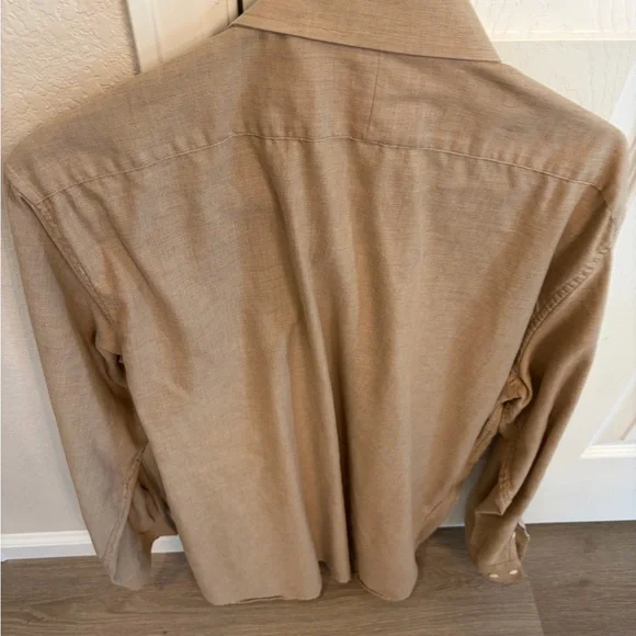 Cashmere Banana Republic Beige Tailored Slim Fit Shirt - Picture 2 of 3